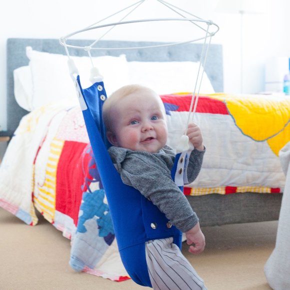 New Merry Muscles Baby Exerciser Jumper Bouncer Royal Blue - Picture 3 of 5